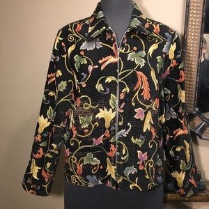 PORTRAIT DISTRESSED TAPESTRY BLAZER SIZE LARGE